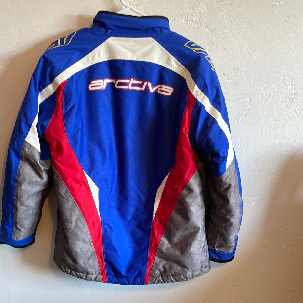 Kids Blue and Red Racing Jacket - Picture 7 of 11